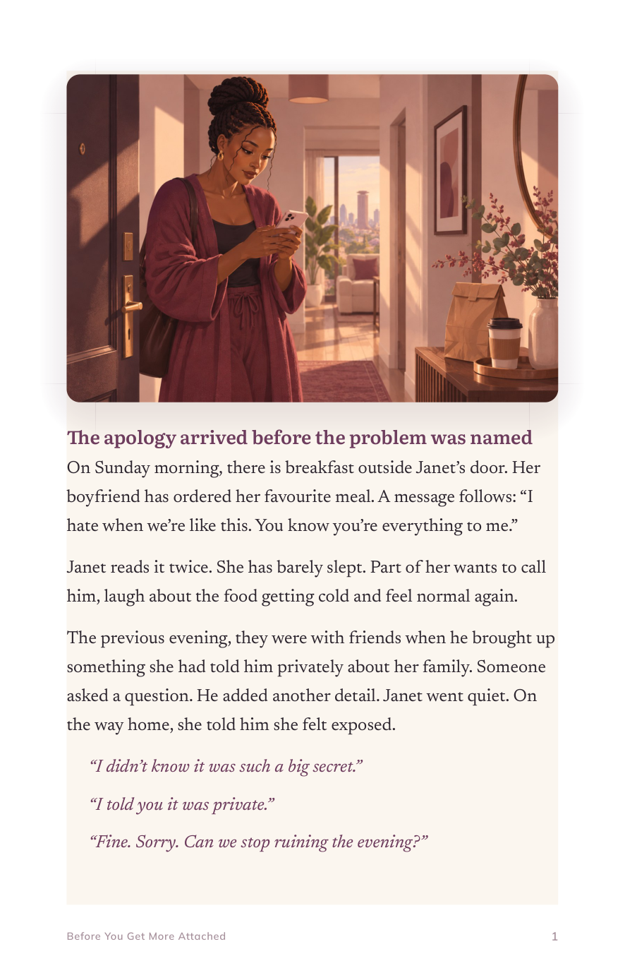 An illustrated page from Chapter 4: An Apology Is Not the Same as Change