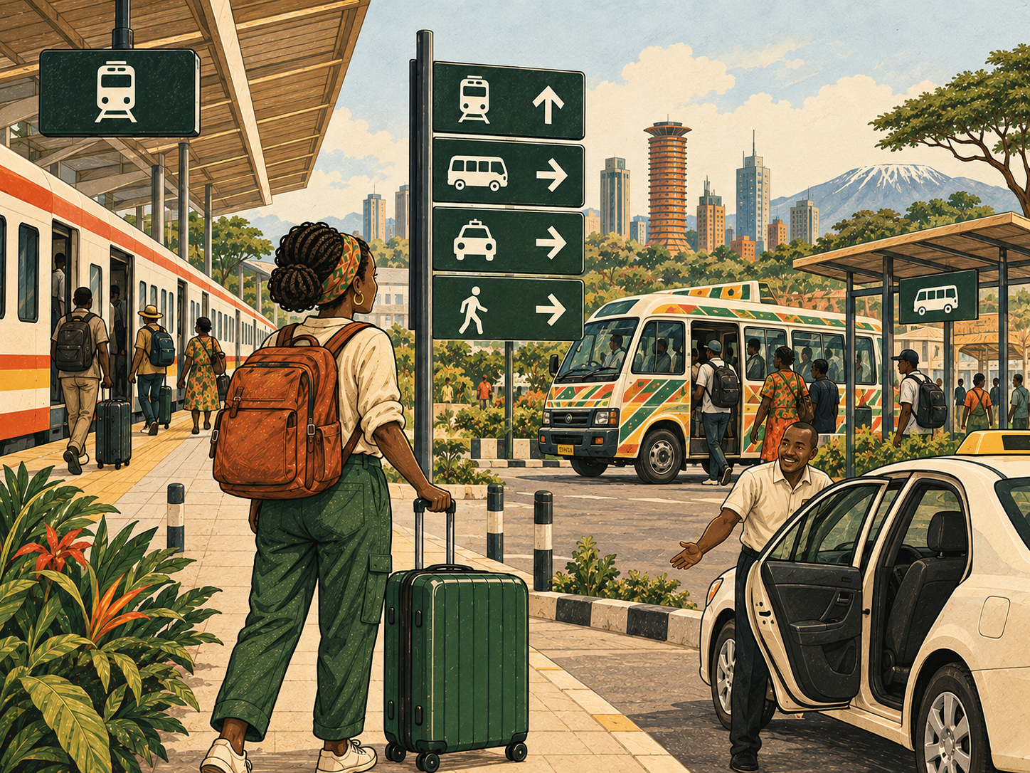 A Kenyan transport hub
